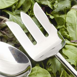 stainless steel salad servers by lily and lime