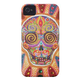 Colorful Sugar Skull iPhone 4/4S Barely There Case Case Mate iPhone 4 Cases