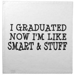 Smart & Stuff Funny Graduation Cloth Napkins