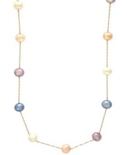 EFFY Cultured Freshwater Pearl Station Necklace in 14k Gold   Necklaces   Jewelry & Watches