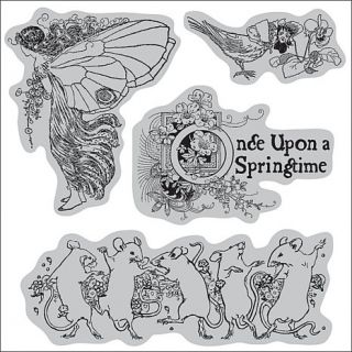 Hampton Art Graphic 45 Cling Stamps   Once Upon a Springtime #1