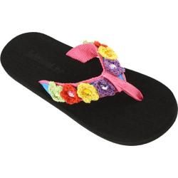 Women's Tidewater Sandals Jeweled Flowers Pink/Turquoise/Yellow Tidewater Sandals Sandals