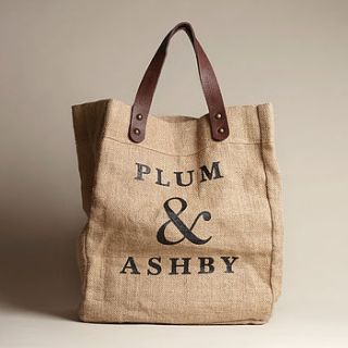 jute tote bag by plum & ashby