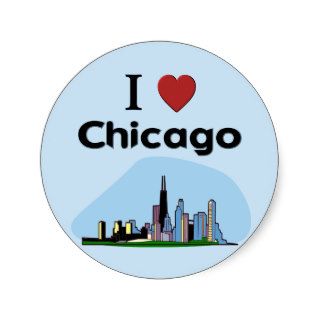 I Love Chicago Stickers