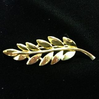 vintage gold leaf brooch by iamia