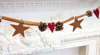 christmas heart and star garland by little pieces