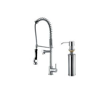 Vigo Industries VG02007STK1 Pull Down Spray Kitchen Faucet W/Deck Plate   Touch On Kitchen Sink Faucets  