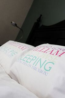 personalised pillowcase by pickle pie gifts