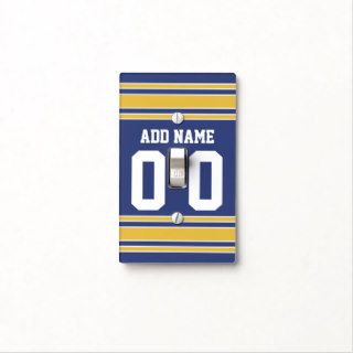 Team Jersey with Custom Name and Number Switch Plate Covers