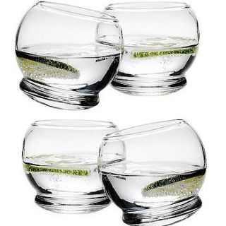 set of four rocking glasses by bodie and fou