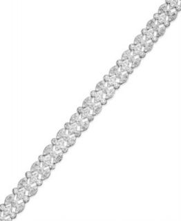 Diamond Bracelet, Sterling Silver Diamond Swirl Bracelet (2 ct. t.w.)   Bracelets   Jewelry & Watches