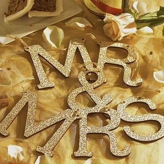 'mr & mrs' wedding bunting by artcuts