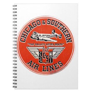 Chicago & Southern Air Lines logo Spiral Notebooks