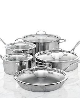 Calphalon Tri Ply Stainless Steel 10 Piece Cookware Set   Cookware   Kitchen