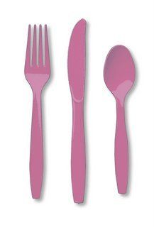 Candy Pink 24 pcs Assorted Cutlery Health & Personal Care
