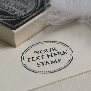 personalised 'your own text' rubber stamp by beautiful day