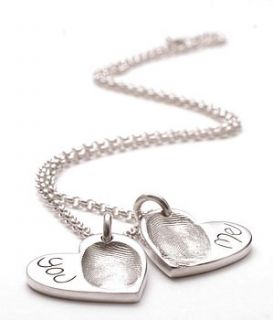 personalised fingerprint heart pendant by fingerprint jewellery