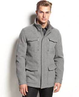 Calvin Klein Coat, Basic Wool Four Pocket Coat   Coats & Jackets   Men