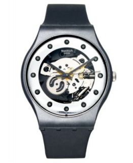 Swatch Watch, Womens Swiss Black Ceramic and Stainless Steel Bracelet 33mm YLS168G   Watches   Jewelry & Watches
