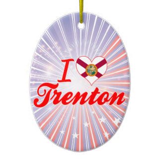 I Love Trenton, Florida Christmas Tree Ornaments