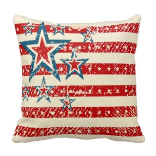 American Flag Stars and Stripes Pillow
