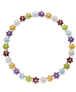 Sterling Silver Bracelet, Multistone Flower Bracelet   Bracelets   Jewelry & Watches
