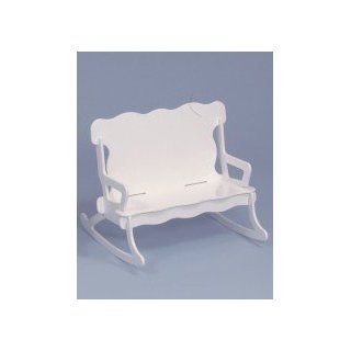 PuzzleCraft Double Rocking Chair / Scallop Back  