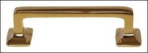 Mission Style Solid Brass Bar Handle   3 Inch   Polished Copper   Cabinet And Furniture Pulls  