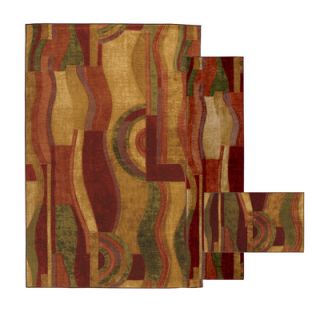 Mohawk Home New Wave Picasso Wine Rug (Set of 3)