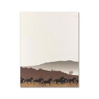 Masterpiece Wild Horses Letterhead   8.5 x 11   25 Sheets  Stationery 