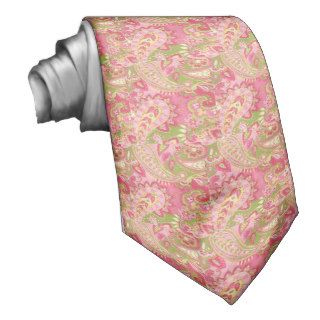 Silky Hot Pink Paisley Mens' Neck Tie