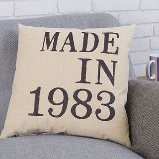 personalised 'made in' cushion by tillyanna