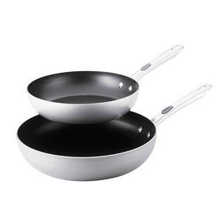 Farberware Accents 10 1/2 Inch and 12 Inch Deep Skillet Twin Pack, Silver Kitchen & Dining