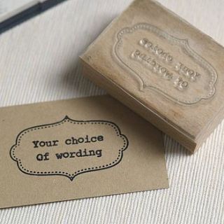 personalised rubber stamp by pretty rubber stamps