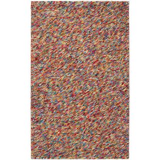 Hand woven Portlance Raw Sienna Wool Plush Shag Rug (2' x 3') Accent Rugs