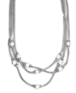 Anne Klein Silver Tone Textured Mesh Flex Bracelet   Fashion Jewelry   Jewelry & Watches