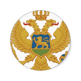 Montenegro Coat Of Arms Round Stickers