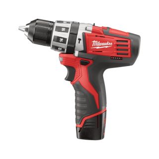 Milwaukee M12 Cordless Combo Kit — 2-Tool Set, 3/8in. Hammer Drill/Driverl & 1/4in. Impact Driver, 12 Volt, Model# 2497-22  Combination Power Tool Kits