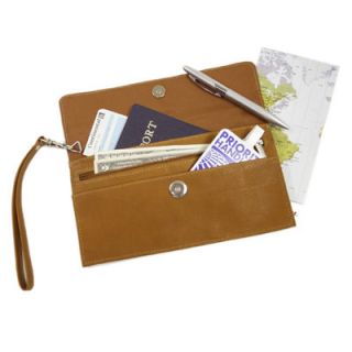 Piel Leather Small Leather Goods Travel Wallet in Saddle