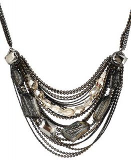 Kenneth Cole New York Necklace, Multi Chain Statement Necklace   Fashion Jewelry   Jewelry & Watches