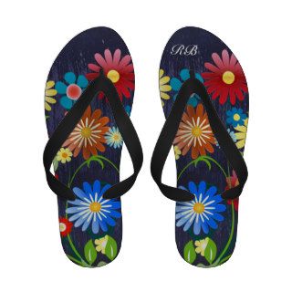 Personalized Floral explosion of color reprise Sandals