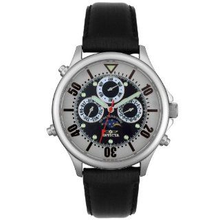 Invicta Men's 3012 Multi function Black Leather Watch Invicta Watches