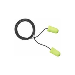 E A R 311 4106 Neons Metal Detectable Corded Ear Plug, Regular, Yellow (Pack of 200 pair)