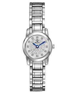 Bulova Womens Diamond (3/10 ct. t.w.) Stainless Steel Bracelet Watch 21mm 96P143   Watches   Jewelry & Watches