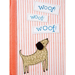 hand stitched dog notebook journal by red berry apple