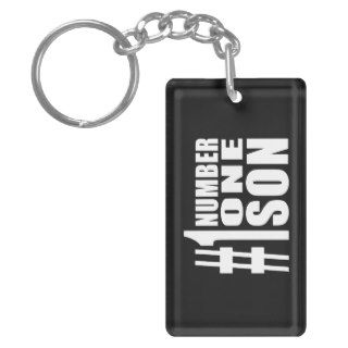 Sons Birthdays Gifts  Number One Son Rectangular Acrylic Key Chain
