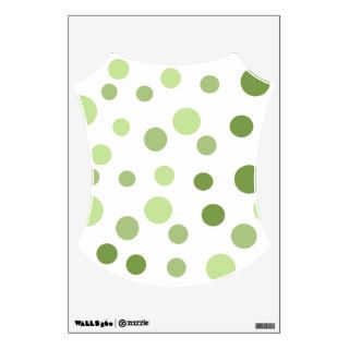 Artistic Abstract Retro Dots Spots Green White Wall Graphic
