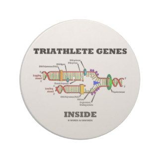 Triathlete Genes Inside (DNA Replication) Beverage Coaster
