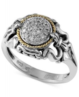 Balissima by EFFY Diamond Diamond Heart Ring (1/5 ct. t.w.) in 18k Gold and Sterling Silver   Rings   Jewelry & Watches