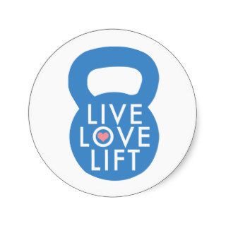 Blue "Live Love Lift" Sticker